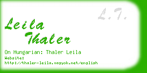 leila thaler business card